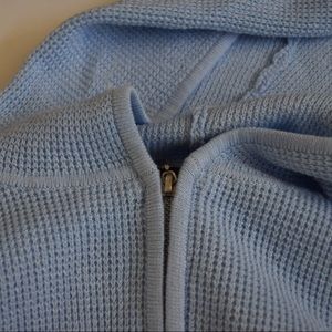 Blue Zip-Up Cardigan